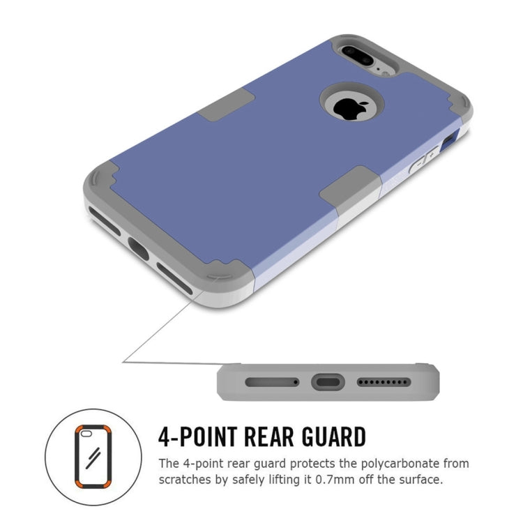 For iPhone 8 Plus & 7 Plus   Separable contrast color PC + Silicone Combination Case