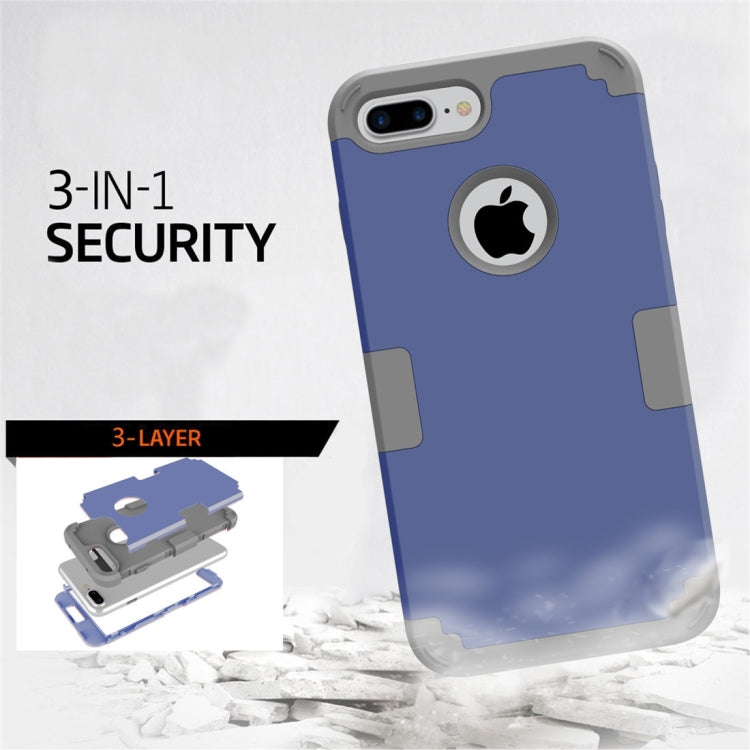For iPhone 8 Plus & 7 Plus   Separable contrast color PC + Silicone Combination Case