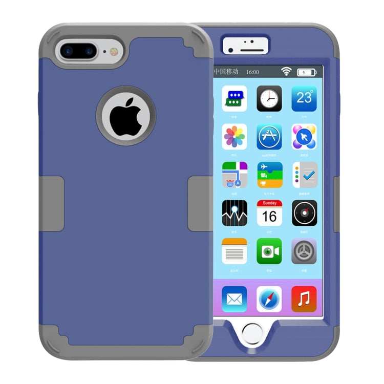 For iPhone 8 Plus & 7 Plus   Separable contrast color PC + Silicone Combination Case