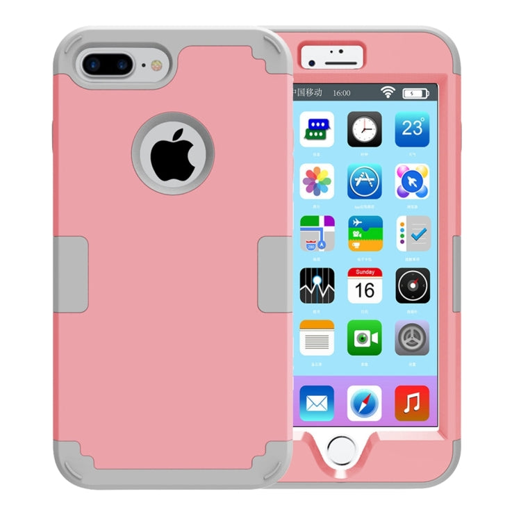 For iPhone 8 Plus & 7 Plus   Separable contrast color PC + Silicone Combination Case
