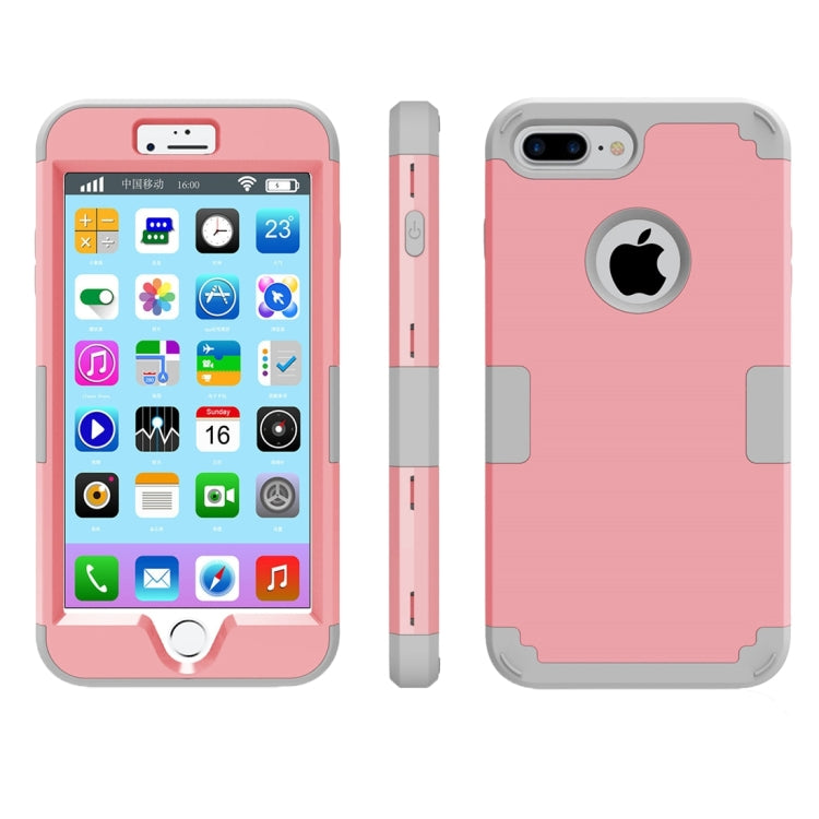For iPhone 8 Plus & 7 Plus   Separable contrast color PC + Silicone Combination Case