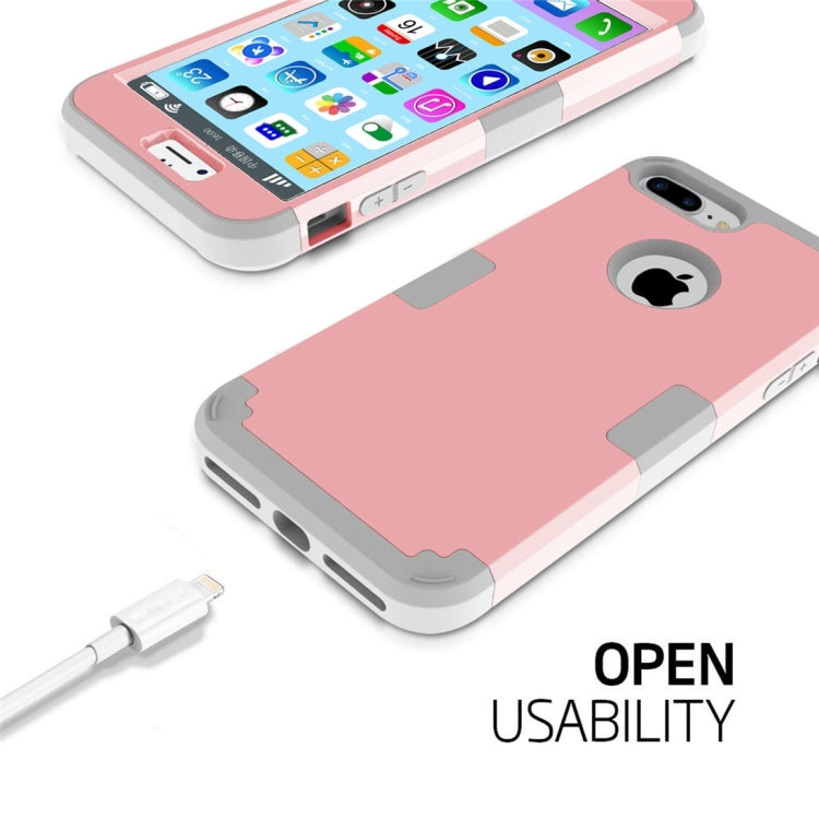 For iPhone 8 Plus & 7 Plus   Separable contrast color PC + Silicone Combination Case
