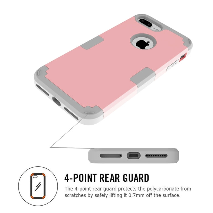 For iPhone 8 Plus & 7 Plus   Separable contrast color PC + Silicone Combination Case