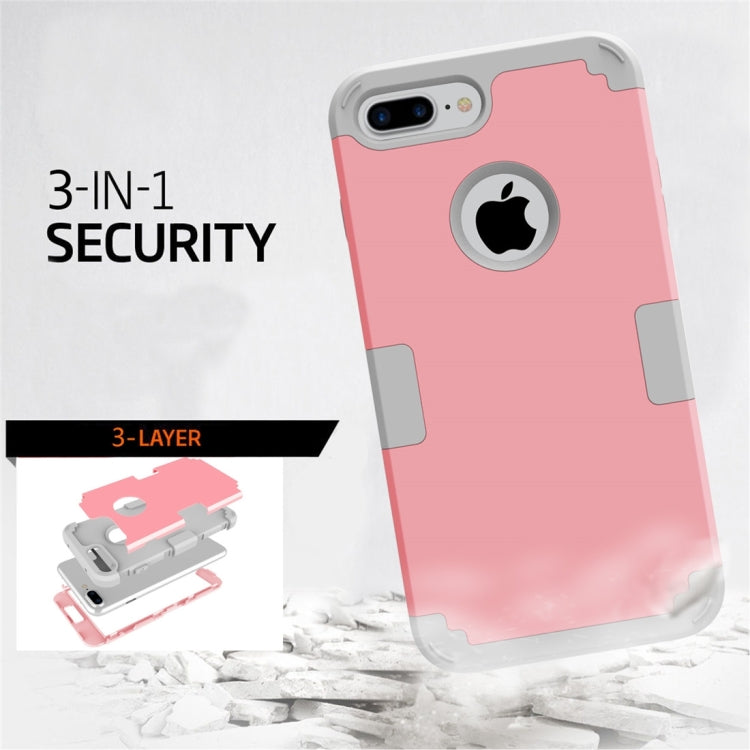 For iPhone 8 Plus & 7 Plus   Separable contrast color PC + Silicone Combination Case