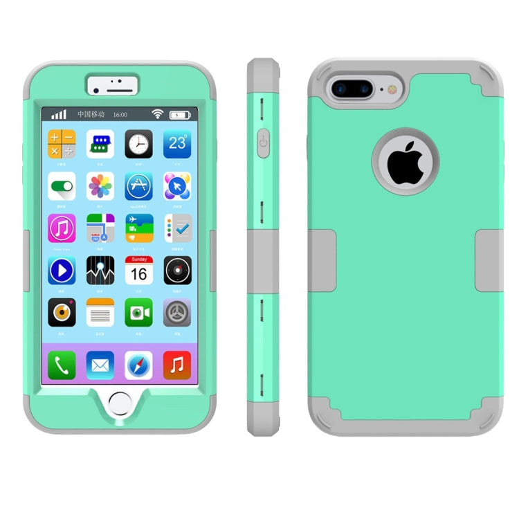 For iPhone 8 Plus & 7 Plus   Separable contrast color PC + Silicone Combination Case