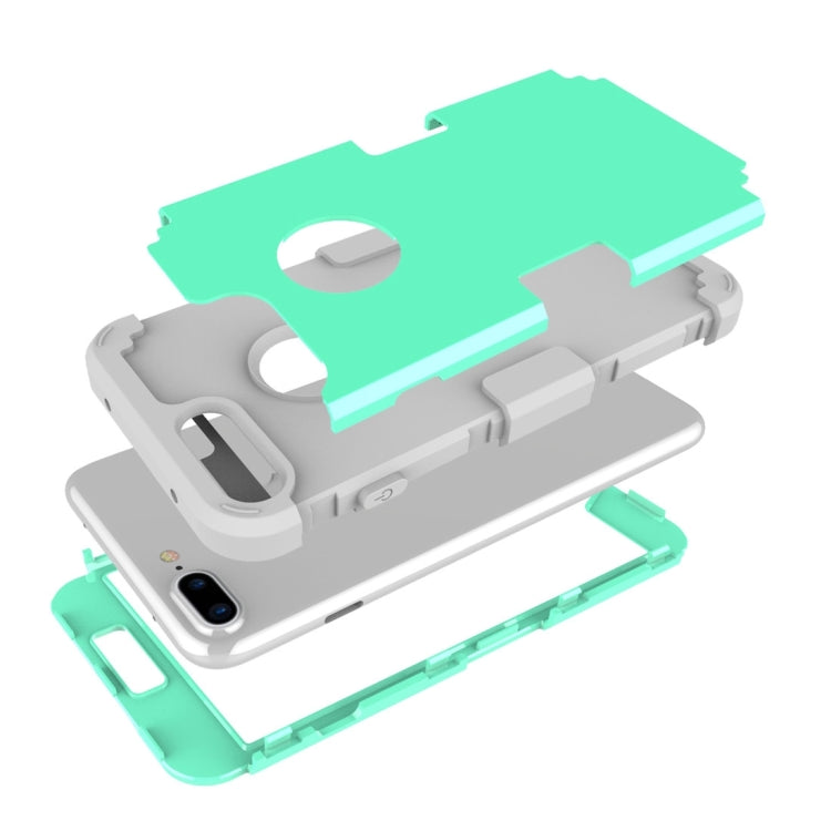 For iPhone 8 Plus & 7 Plus   Separable contrast color PC + Silicone Combination Case