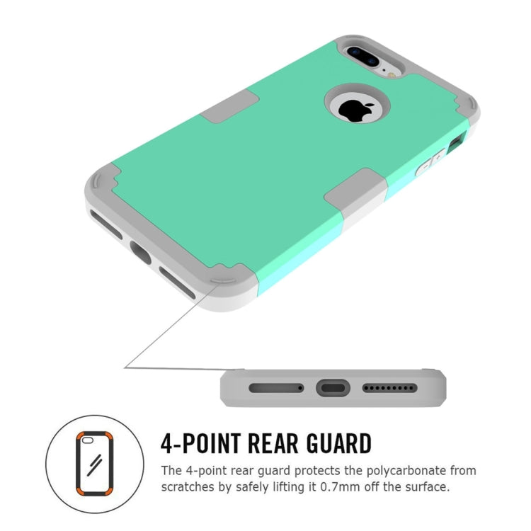 For iPhone 8 Plus & 7 Plus   Separable contrast color PC + Silicone Combination Case