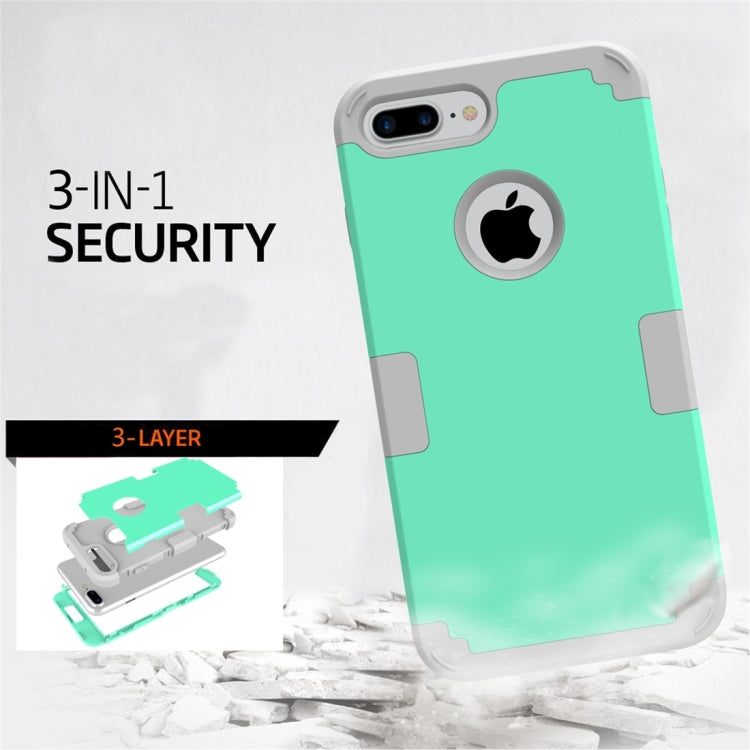 For iPhone 8 Plus & 7 Plus   Separable contrast color PC + Silicone Combination Case