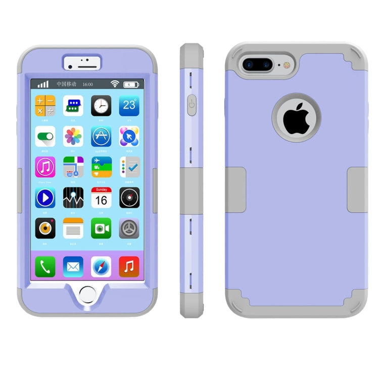 For iPhone 8 Plus & 7 Plus   Separable contrast color PC + Silicone Combination Case