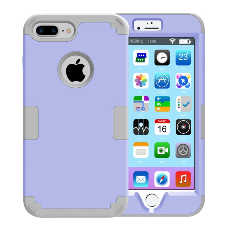 For iPhone 8 Plus & 7 Plus   Separable contrast color PC + Silicone Combination Case