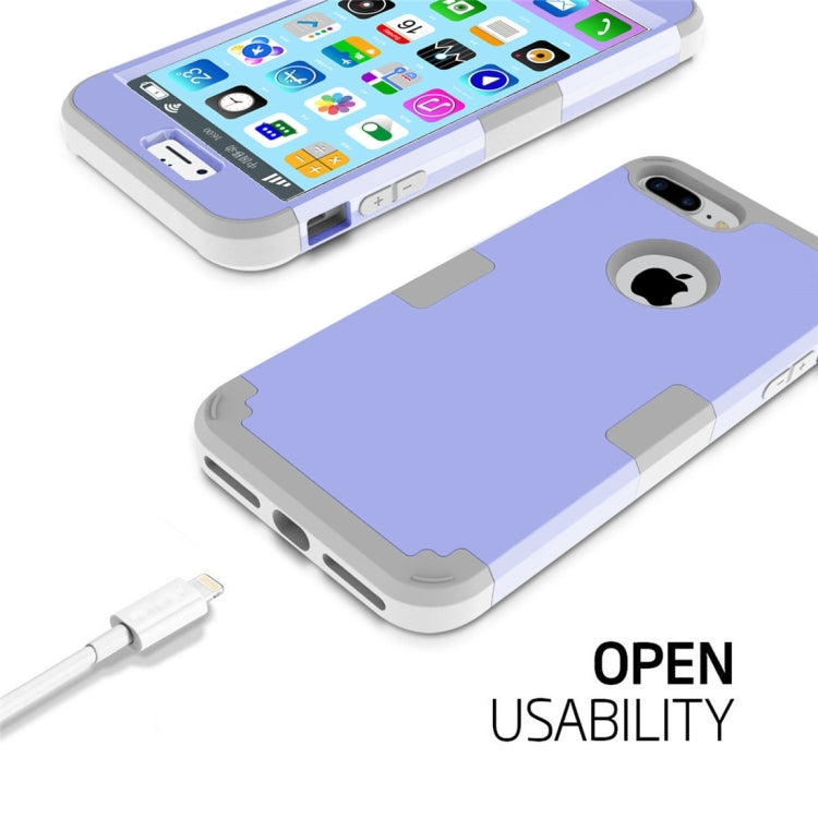 For iPhone 8 Plus & 7 Plus   Separable contrast color PC + Silicone Combination Case