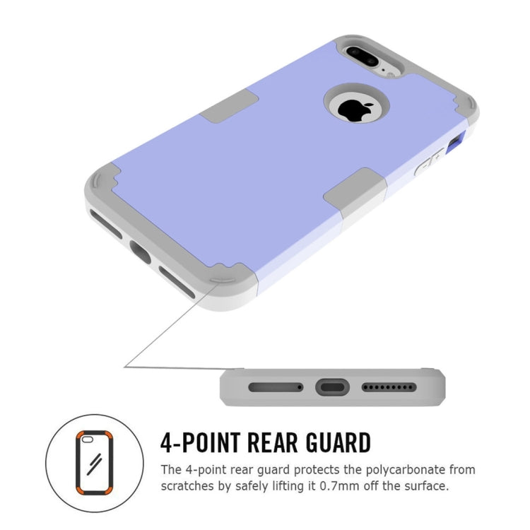 For iPhone 8 Plus & 7 Plus   Separable contrast color PC + Silicone Combination Case