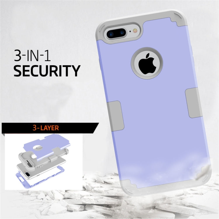 For iPhone 8 Plus & 7 Plus   Separable contrast color PC + Silicone Combination Case