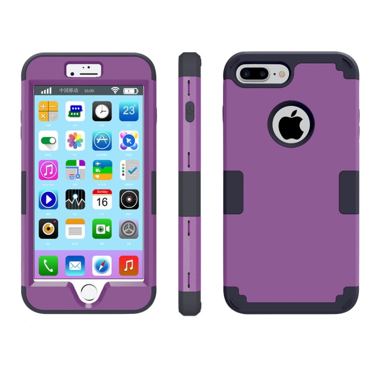 For iPhone 8 Plus & 7 Plus   Separable contrast color PC + Silicone Combination Case