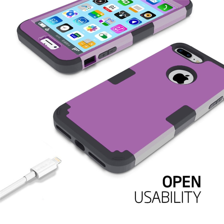 For iPhone 8 Plus & 7 Plus   Separable contrast color PC + Silicone Combination Case