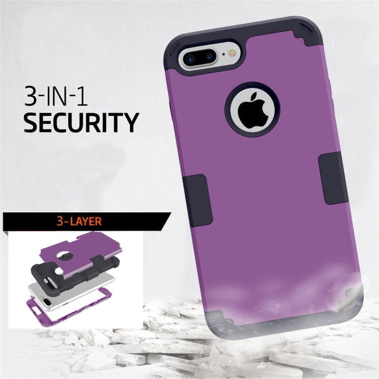 For iPhone 8 Plus & 7 Plus   Separable contrast color PC + Silicone Combination Case