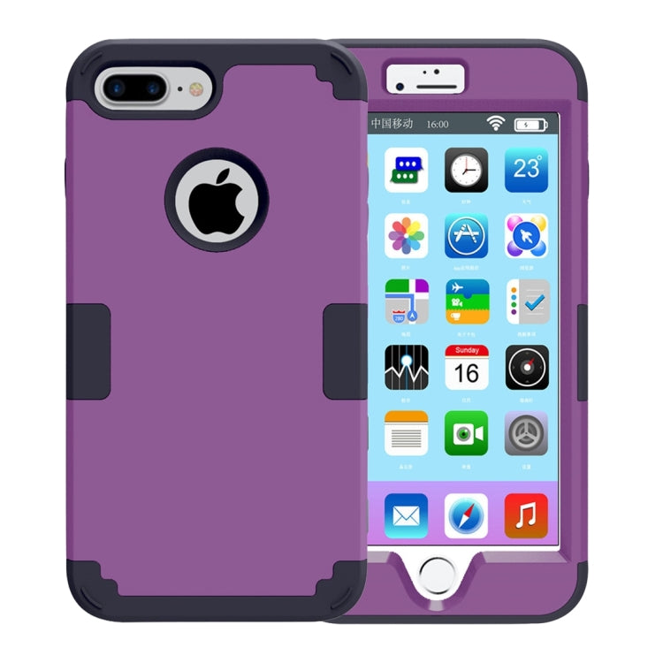 For iPhone 8 Plus & 7 Plus   Separable contrast color PC + Silicone Combination Case