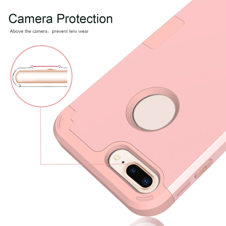 For iPhone 8 Plus & 7 Plus   Separable contrast color PC + Silicone Combination Case