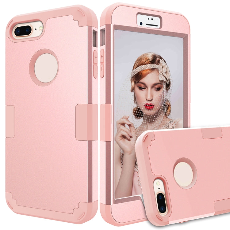 For iPhone 8 Plus & 7 Plus   Separable contrast color PC + Silicone Combination Case