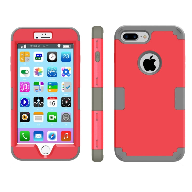 For iPhone 8 Plus & 7 Plus   Separable contrast color PC + Silicone Combination Case