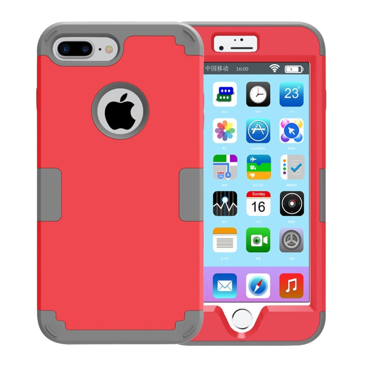 For iPhone 8 Plus & 7 Plus   Separable contrast color PC + Silicone Combination Case