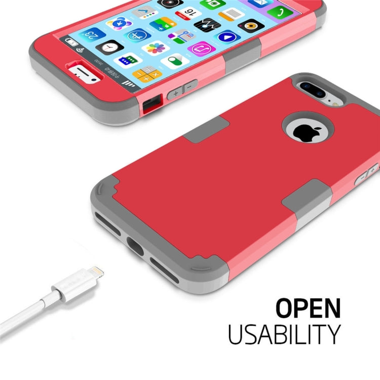For iPhone 8 Plus & 7 Plus   Separable contrast color PC + Silicone Combination Case