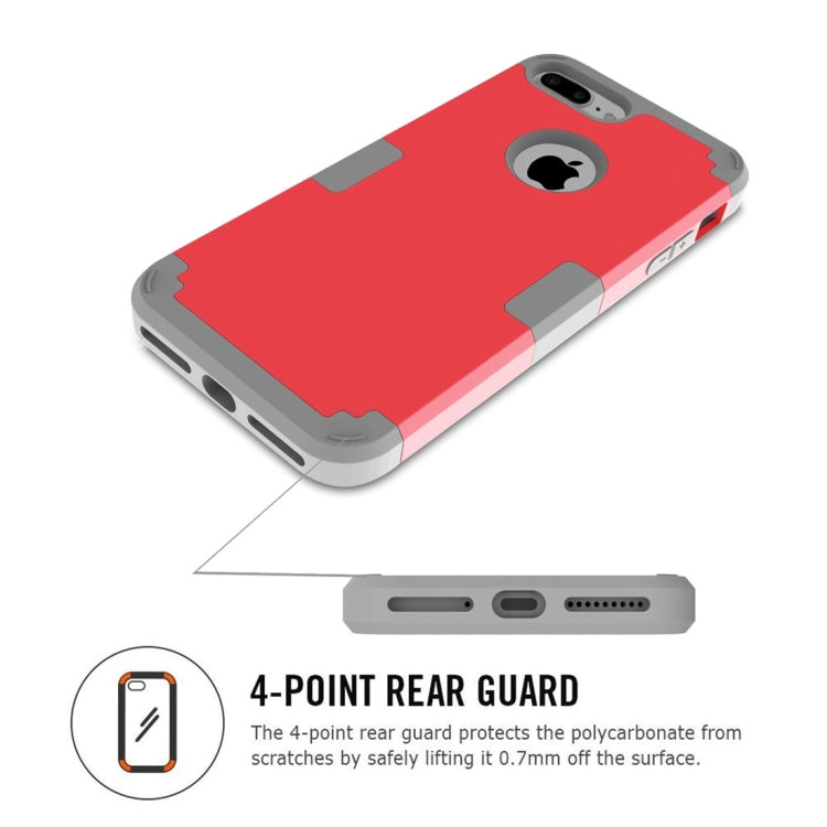 For iPhone 8 Plus & 7 Plus   Separable contrast color PC + Silicone Combination Case