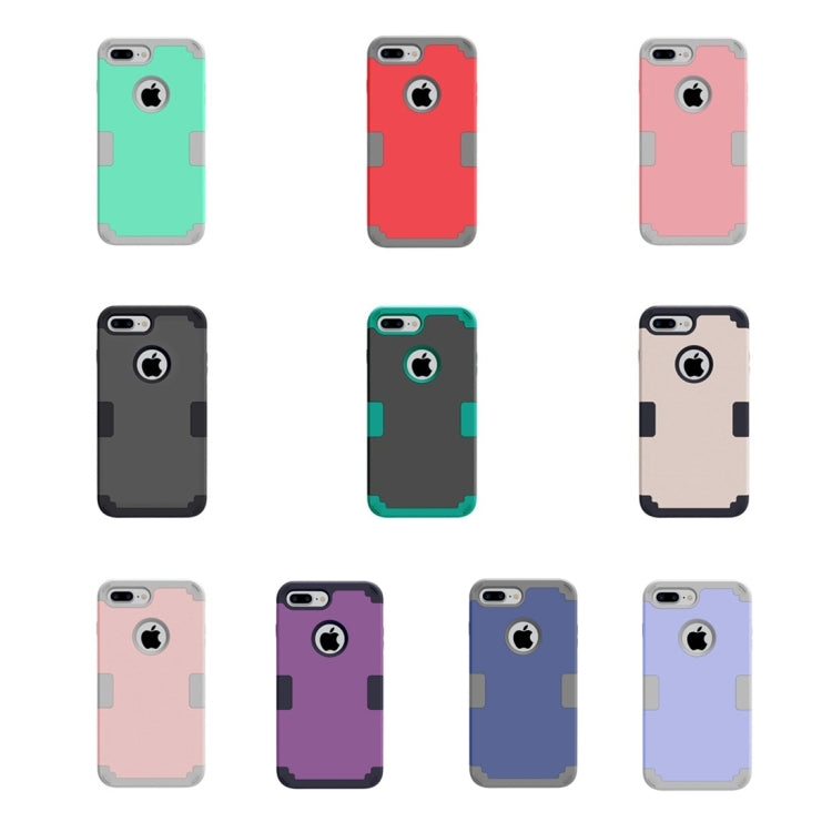 For iPhone 8 Plus & 7 Plus   Separable contrast color PC + Silicone Combination Case