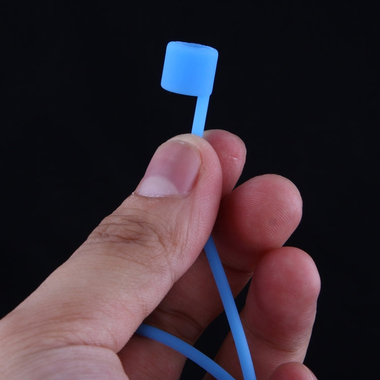 FT-01 Soft Silicone Anti-lost Earphone Airpods Strap for iPhone 7 / iPhone 7 Plus Bluetooth Earphones(Blue)