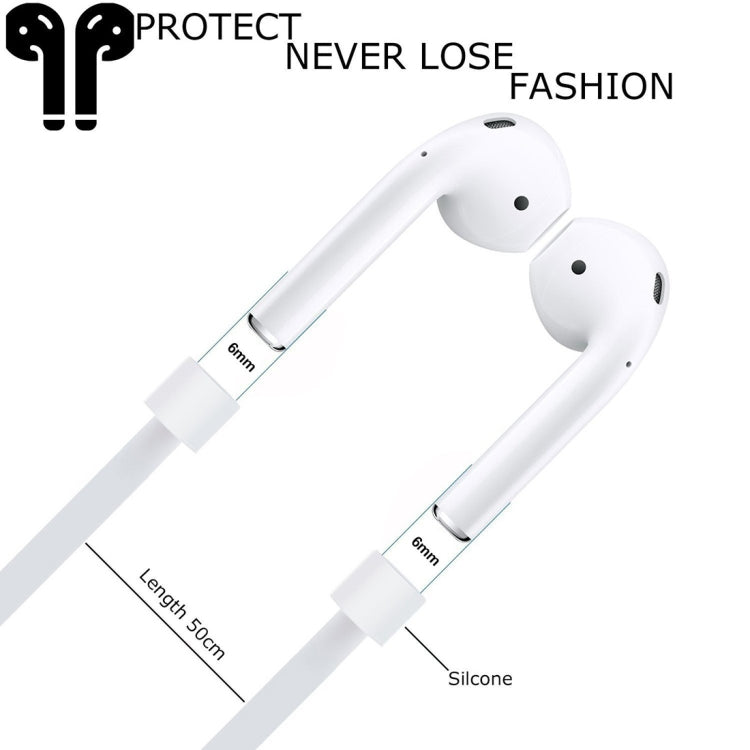 FT-01 Soft Silicone Anti-lost Earphone Airpods Strap for iPhone 7 / iPhone 7 Plus Bluetooth Earphones(Blue)