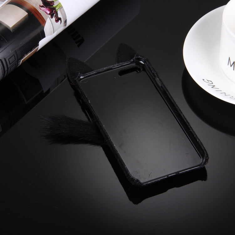 For iPhone 8 Plus & 7 Plus   Fox Plush Cloth Cover PC Protective Case