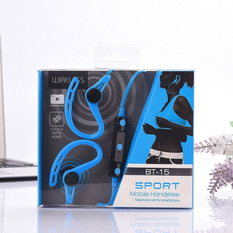 BT-15 Wireless Bluetooth In-ear Headphone Sports Mobile Handsfree Telephone Call Headset with Microphones, For Smartphone, Built-in Bluetooth Wireless Transmission, Transmission Distance: within 10m