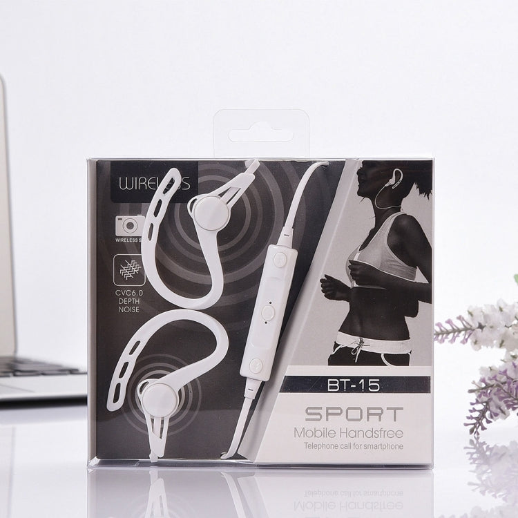 BT-15 Wireless Bluetooth In-ear Headphone Sports Mobile Handsfree Telephone Call Headset with Microphones, For Smartphone, Built-in Bluetooth Wireless Transmission, Transmission Distance: within 10m
