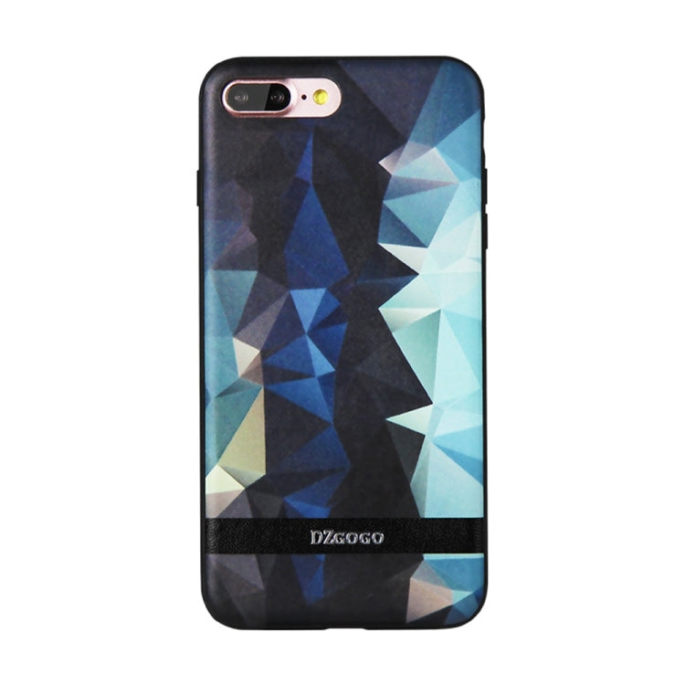 DZGOGO TOUCH Series for iPhone 8 Plus & 7 Plus   TPU + PU + PC Irregular Rhombus Texture Combination Protective Case