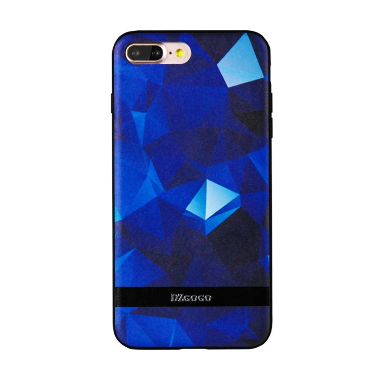 DZGOGO TOUCH Series for iPhone 8 Plus & 7 Plus   TPU + PU + PC Irregular Rhombus Texture Combination Protective Case