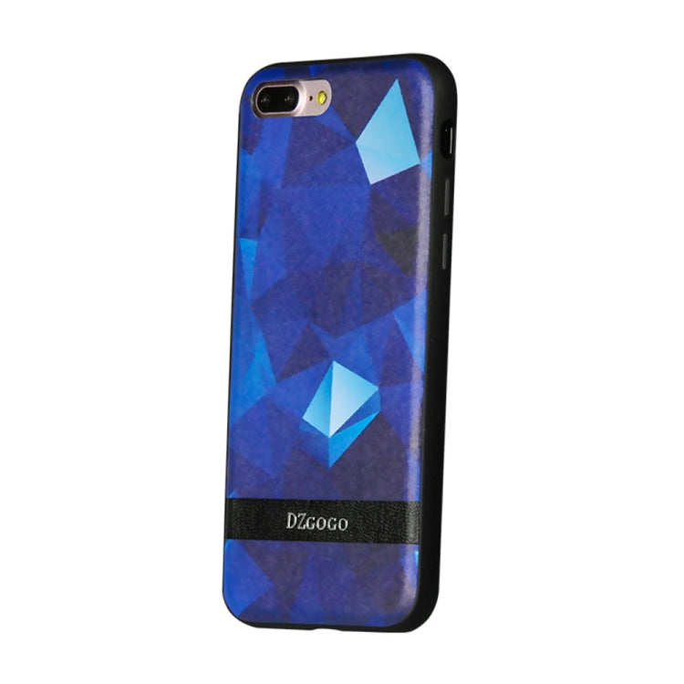 DZGOGO TOUCH Series for iPhone 8 Plus & 7 Plus   TPU + PU + PC Irregular Rhombus Texture Combination Protective Case