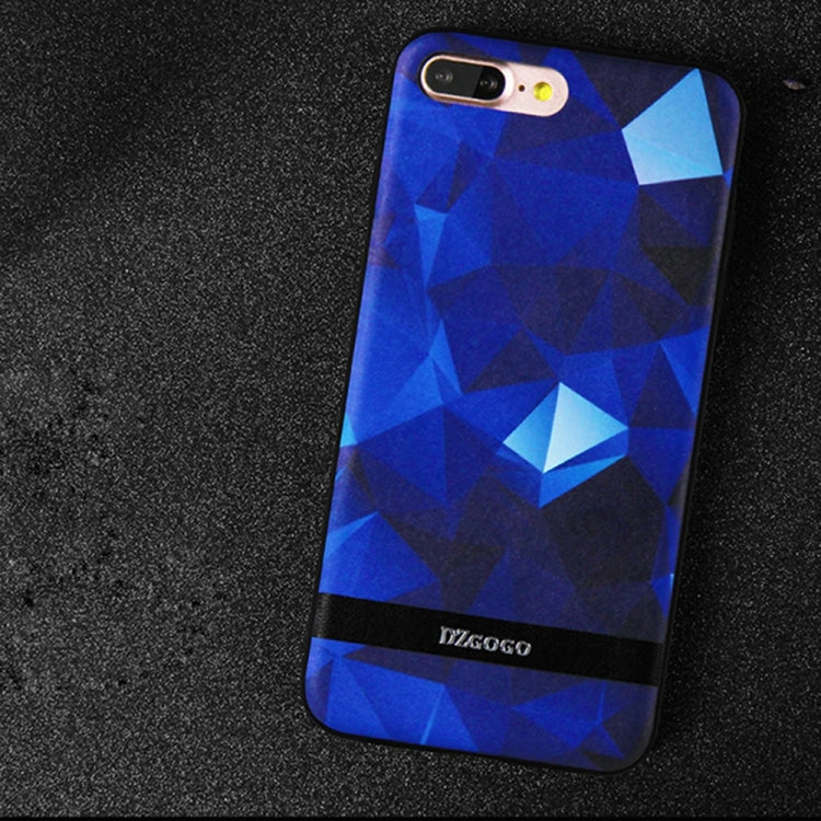 DZGOGO TOUCH Series for iPhone 8 Plus & 7 Plus   TPU + PU + PC Irregular Rhombus Texture Combination Protective Case