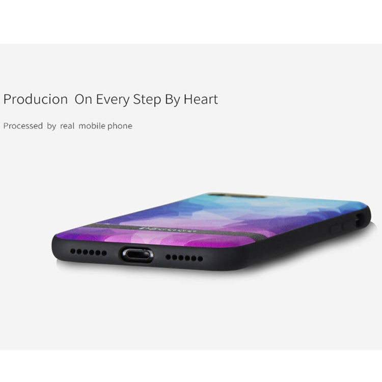 DZGOGO TOUCH Series for iPhone 8 Plus & 7 Plus   TPU + PU + PC Irregular Rhombus Texture Combination Protective Case