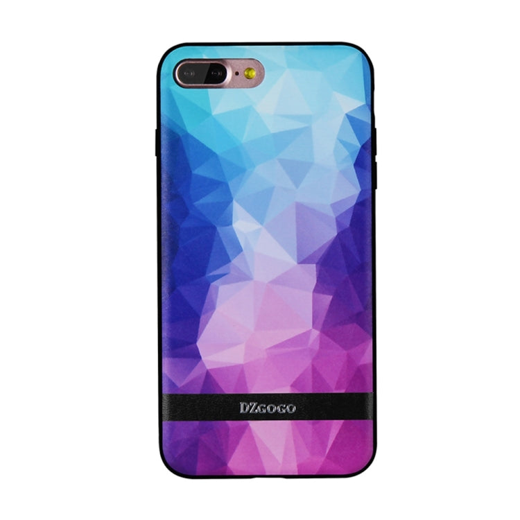DZGOGO TOUCH Series for iPhone 8 Plus & 7 Plus   TPU + PU + PC Irregular Rhombus Texture Combination Protective Case