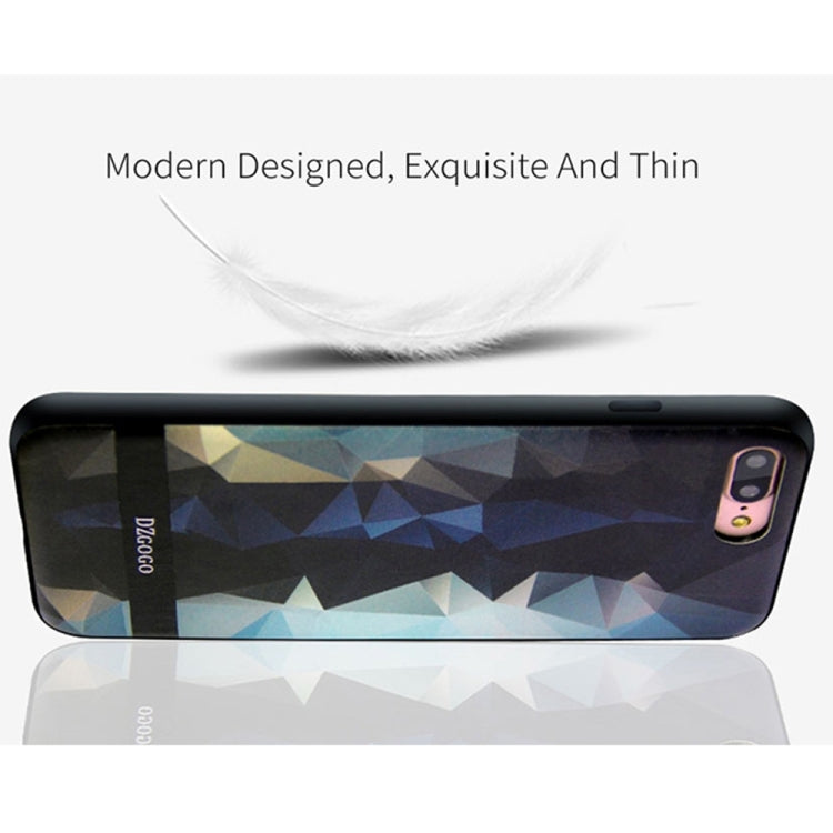DZGOGO TOUCH Series for iPhone 8 Plus & 7 Plus   TPU + PU + PC Irregular Rhombus Texture Combination Protective Case
