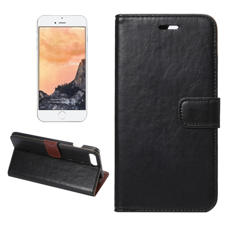 For iPhone 8 Plus & 7 Plus   Crazy Horse Texture Horizontal Flip Leather Case with Holder & Card Slots & Wallet