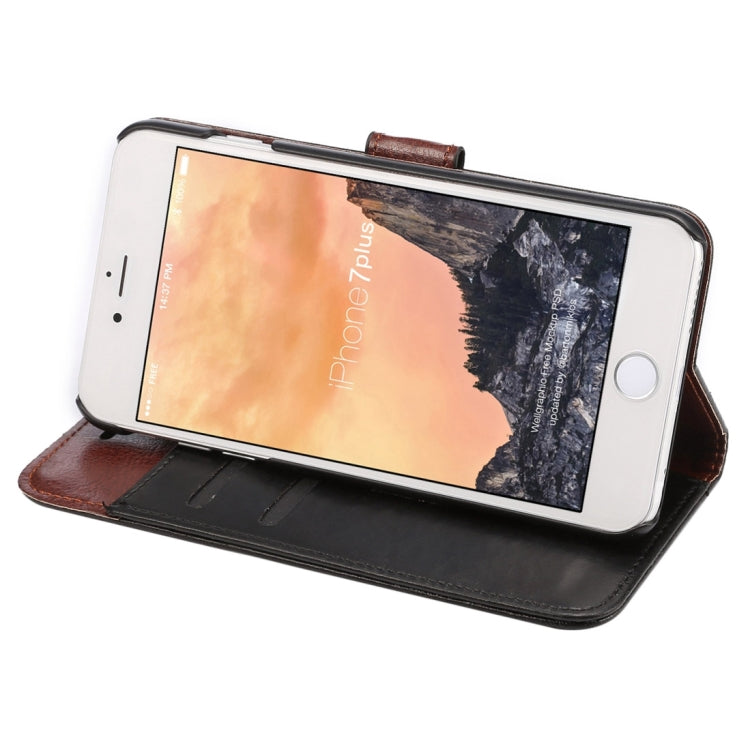 For iPhone 8 Plus & 7 Plus   Crazy Horse Texture Horizontal Flip Leather Case with Holder & Card Slots & Wallet