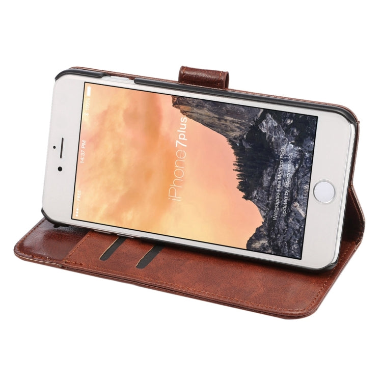 For iPhone 8 Plus & 7 Plus   Crazy Horse Texture Horizontal Flip Leather Case with Holder & Card Slots & Wallet