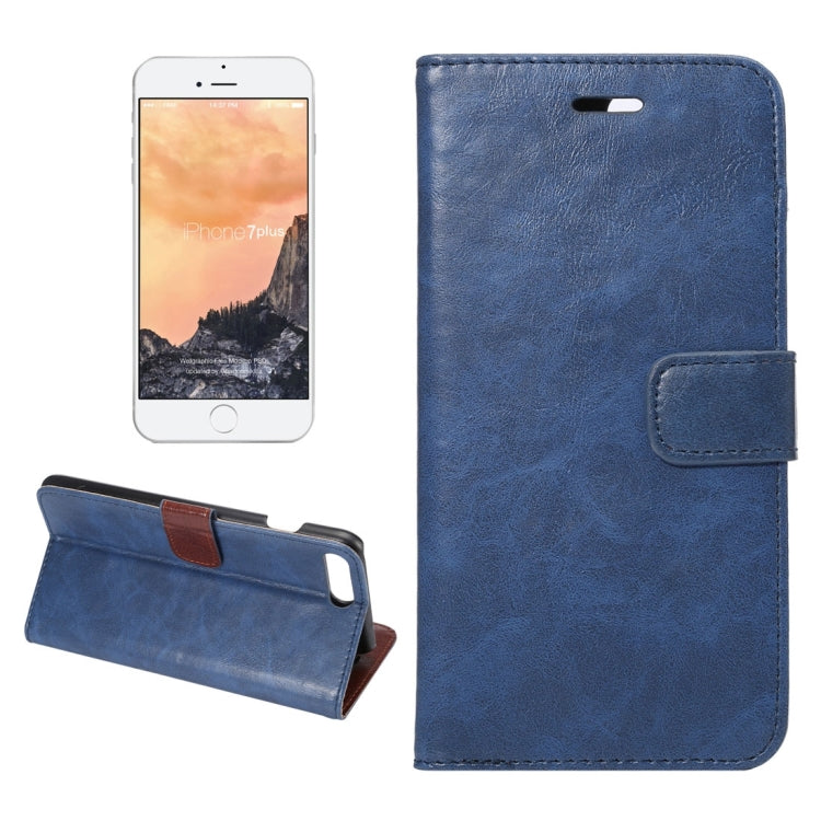 For iPhone 8 Plus & 7 Plus   Crazy Horse Texture Horizontal Flip Leather Case with Holder & Card Slots & Wallet