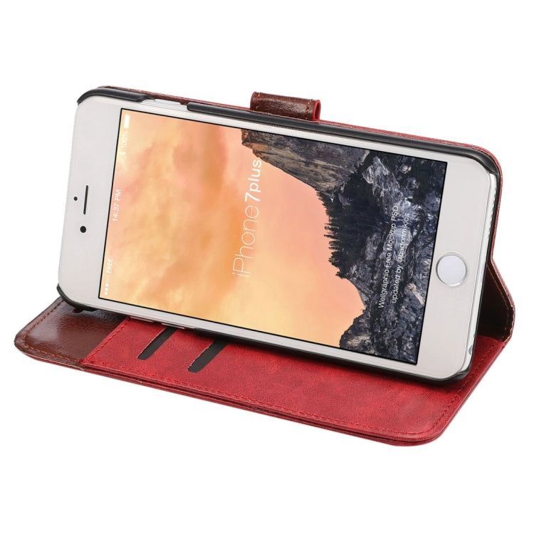 For iPhone 8 Plus & 7 Plus   Crazy Horse Texture Horizontal Flip Leather Case with Holder & Card Slots & Wallet
