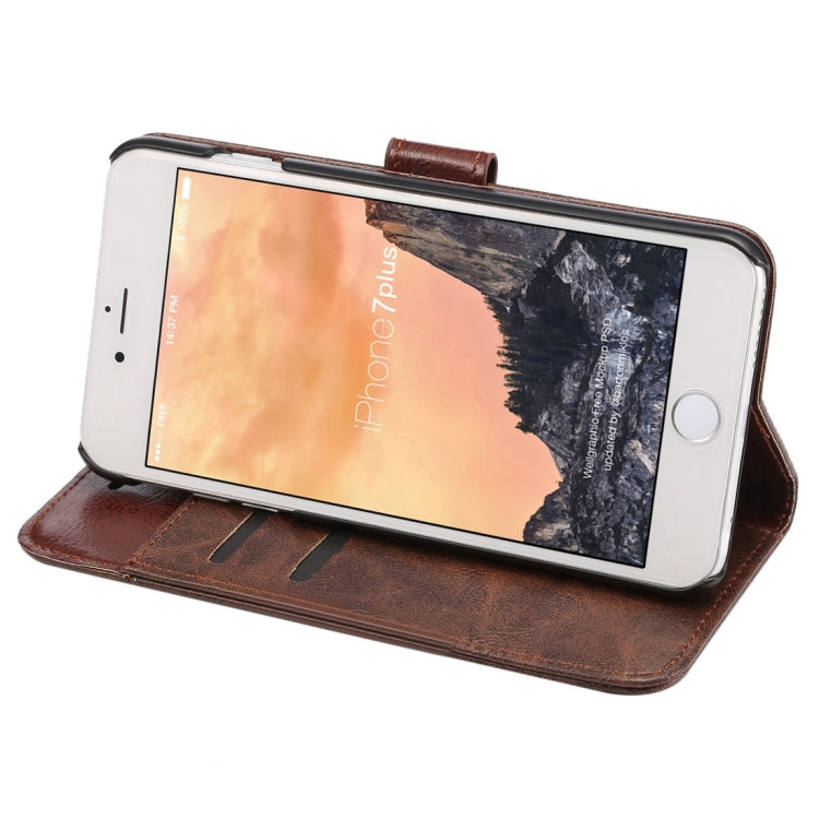 For iPhone 8 Plus & 7 Plus   Crazy Horse Texture Horizontal Flip Leather Case with Holder & Card Slots & Wallet