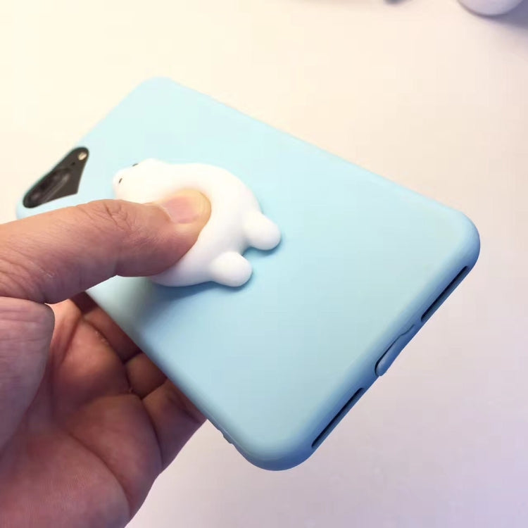 For iPhone 8 Plus & 7 Plus   3D Bear Pattern Squeeze Relief TPU Squishy Protective Back Cover Case