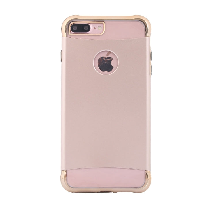 For iPhone 8 Plus & 7 Plus   Electroplating Dropproof TPU+PC Detachable Protective Back Cover Case