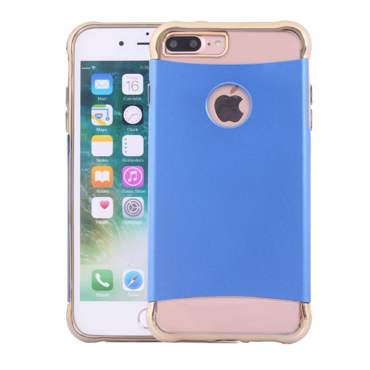 For iPhone 8 Plus & 7 Plus   Electroplating Dropproof TPU+PC Detachable Protective Back Cover Case