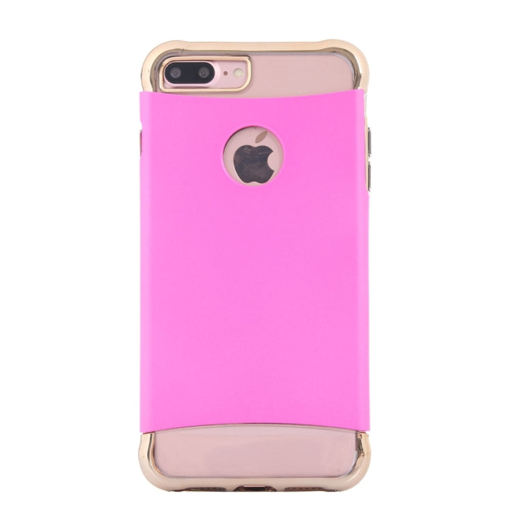 For iPhone 8 Plus & 7 Plus   Electroplating Dropproof TPU+PC Detachable Protective Back Cover Case
